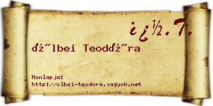 Ölbei Teodóra névjegykártya